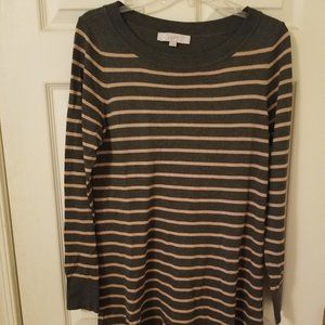 Loft striped long sleeved dress